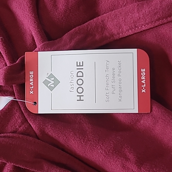 New! Maroon Hooded Sweatshirt - Picture 3 of 3